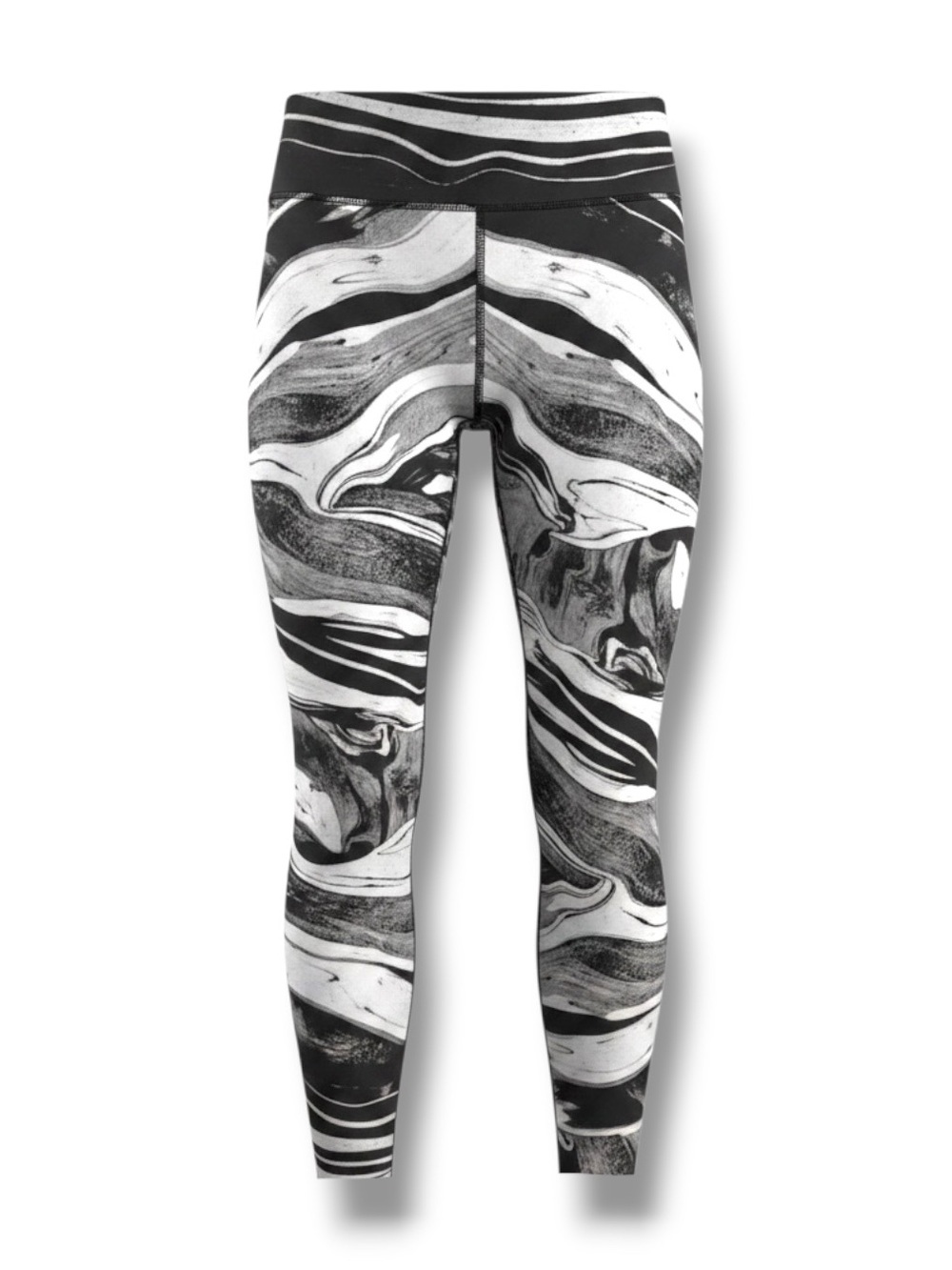 Lululemon Speed Wunder Tight Nulu with Marbled Mix in White Black Size 10